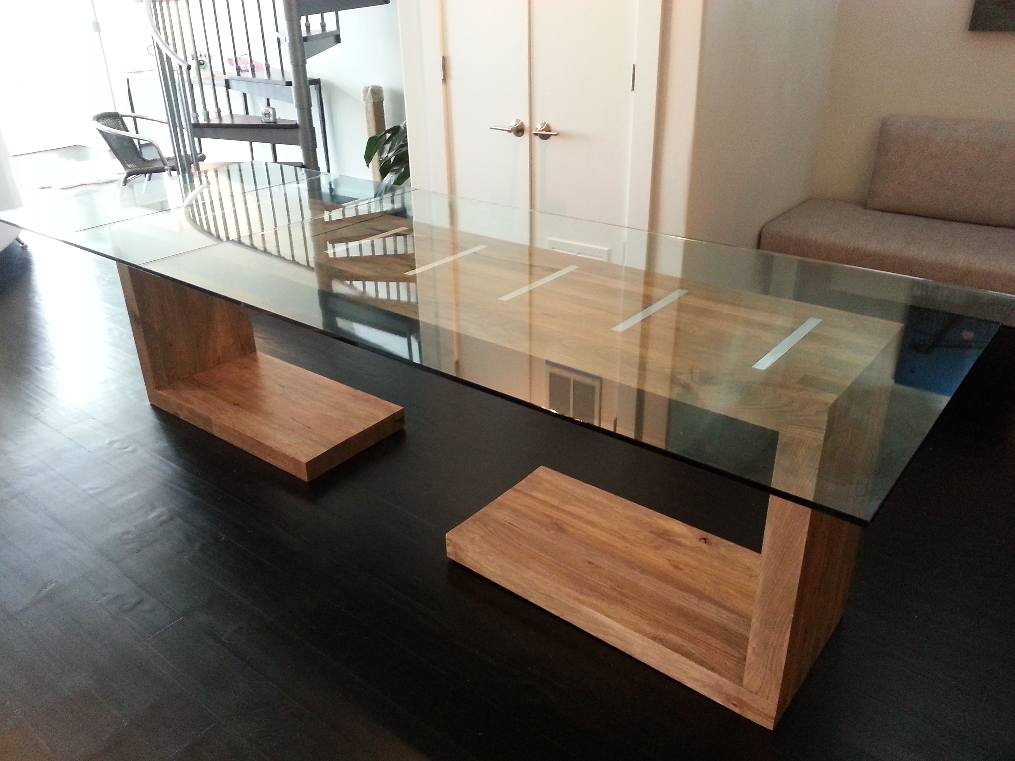 Glass Top Dining And Side Table