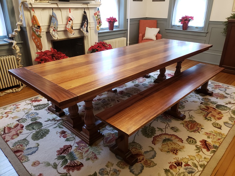 Extendable Dining Table with Benches